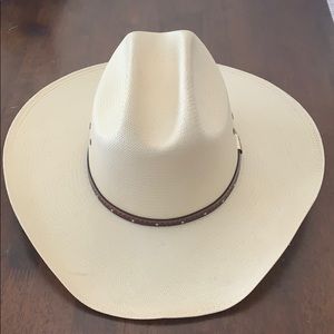 Stetson white cowboy hat